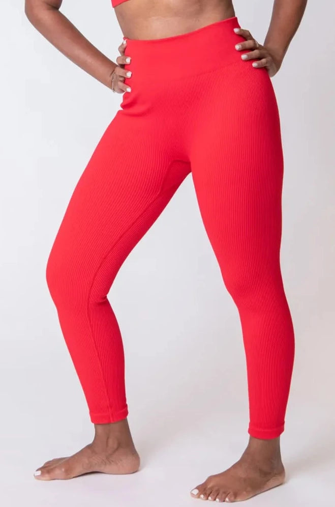 Vibrant Leggings Red