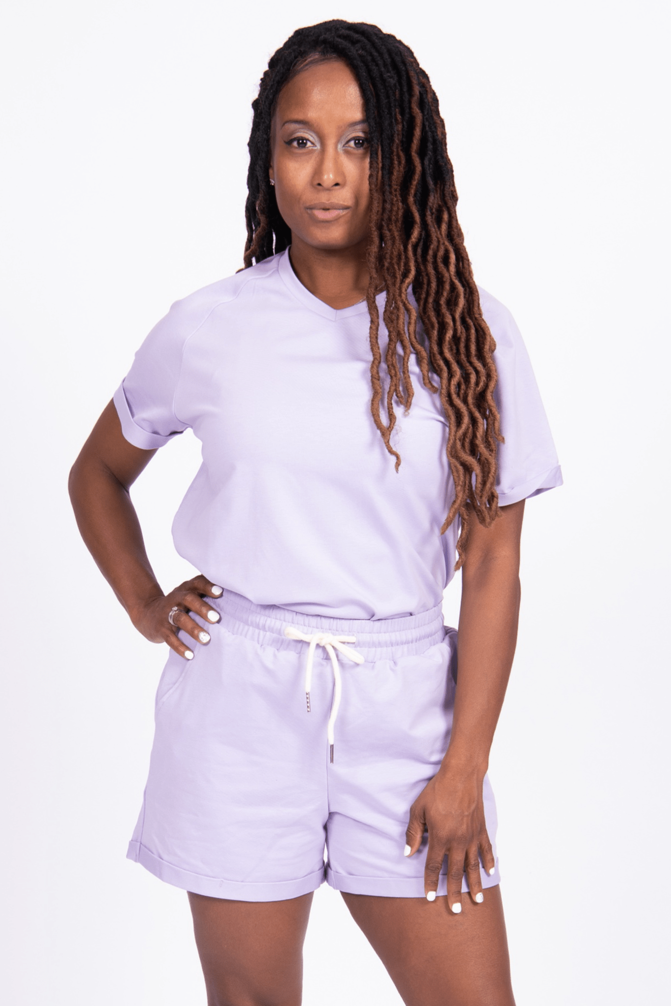 Easygoing Set: T-Shirt & Shorts - Lilac – yuly360