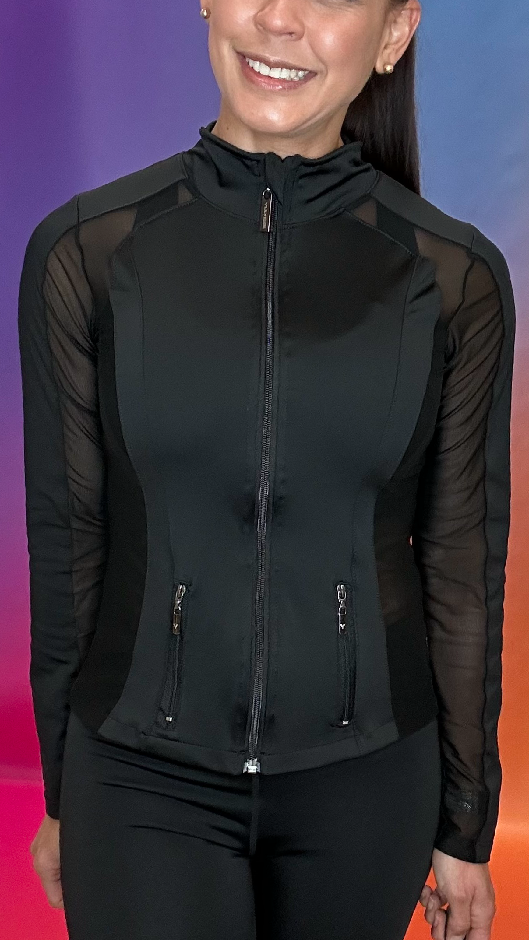 Go Getter Jacket in motion — breathable workout jacket for active women