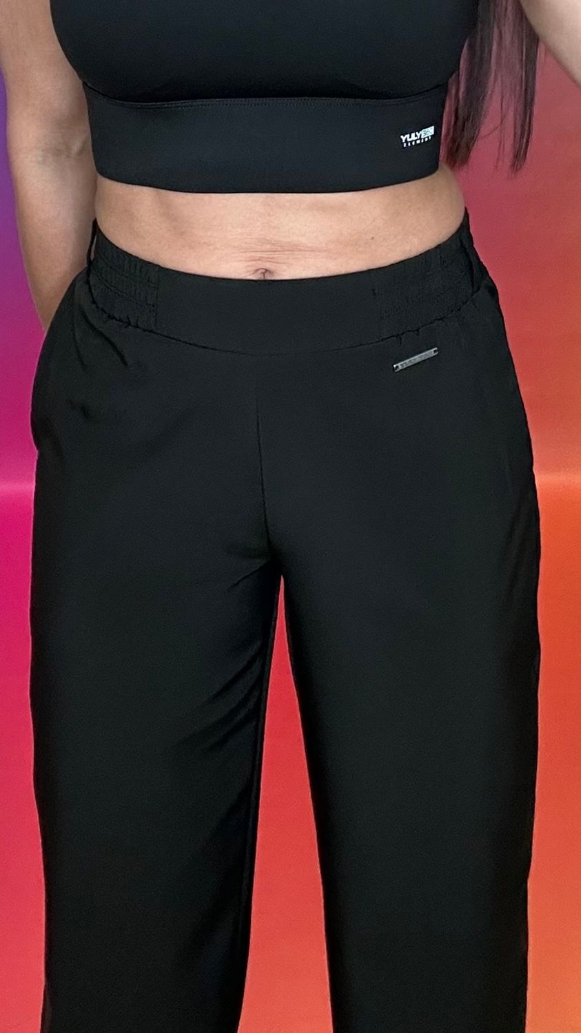 Chic and flowy black palazzo pants made for active and stylish women